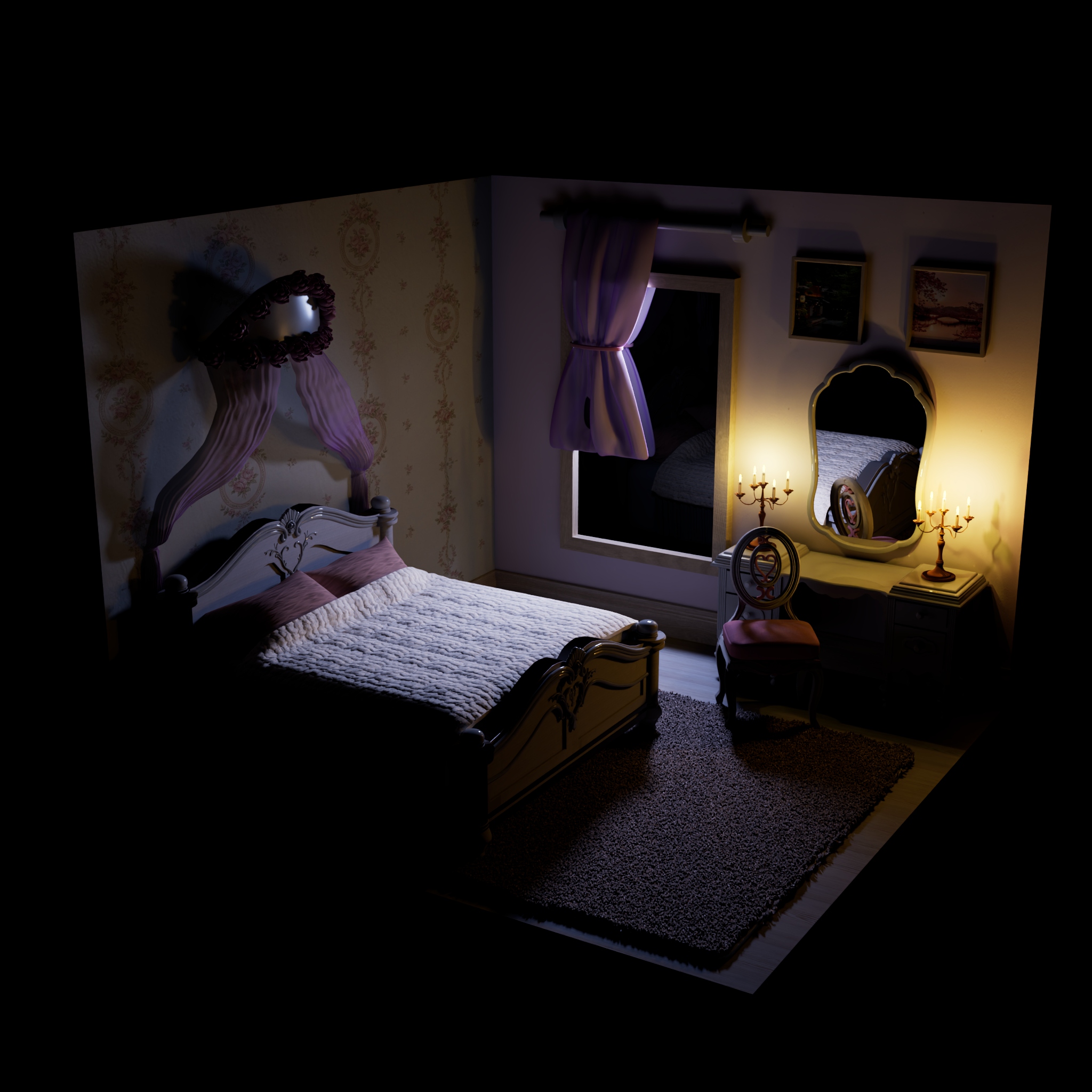 3D Coquette Room — Main View